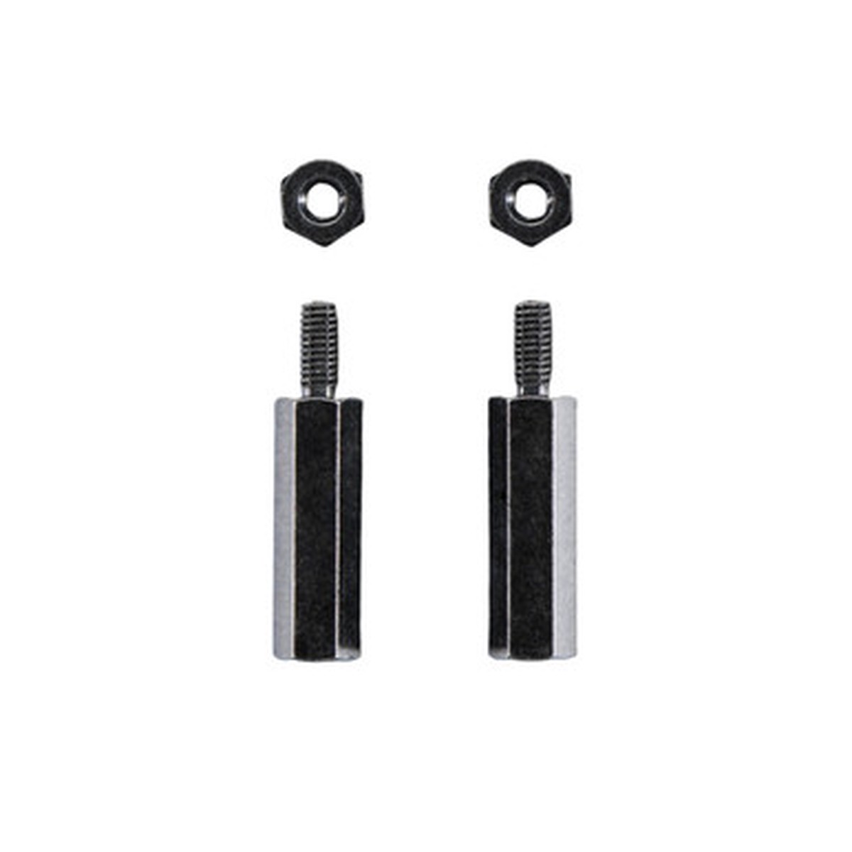 brass-m2-5-standoffs-16mm-tall-black-plated-pack-of-2