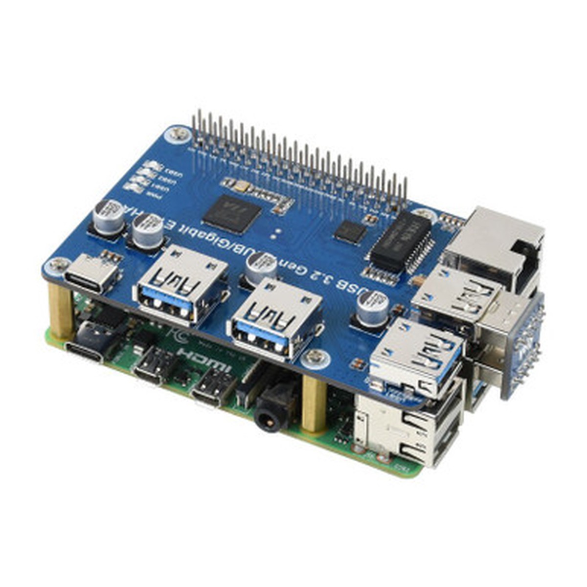 usb-3-2-gen1-and-gigabit-ethernet-hub-hat-for-raspberry-pi-3x-usb-1x-gigabit-eth-driver-free