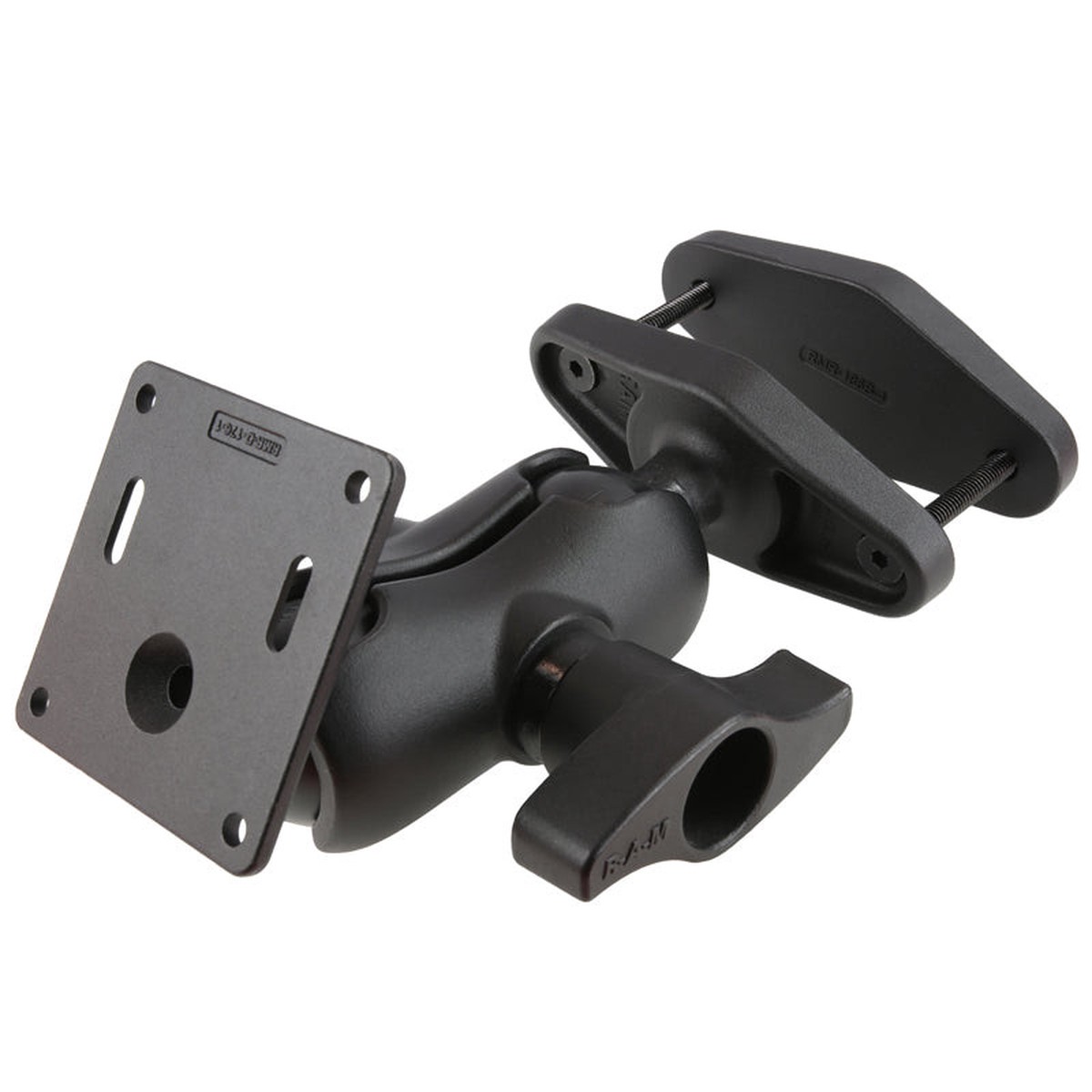ram-4-square-post-clamp-mount-with-75x75mm-vesa-plate-ram-d-2461u-c-247-4