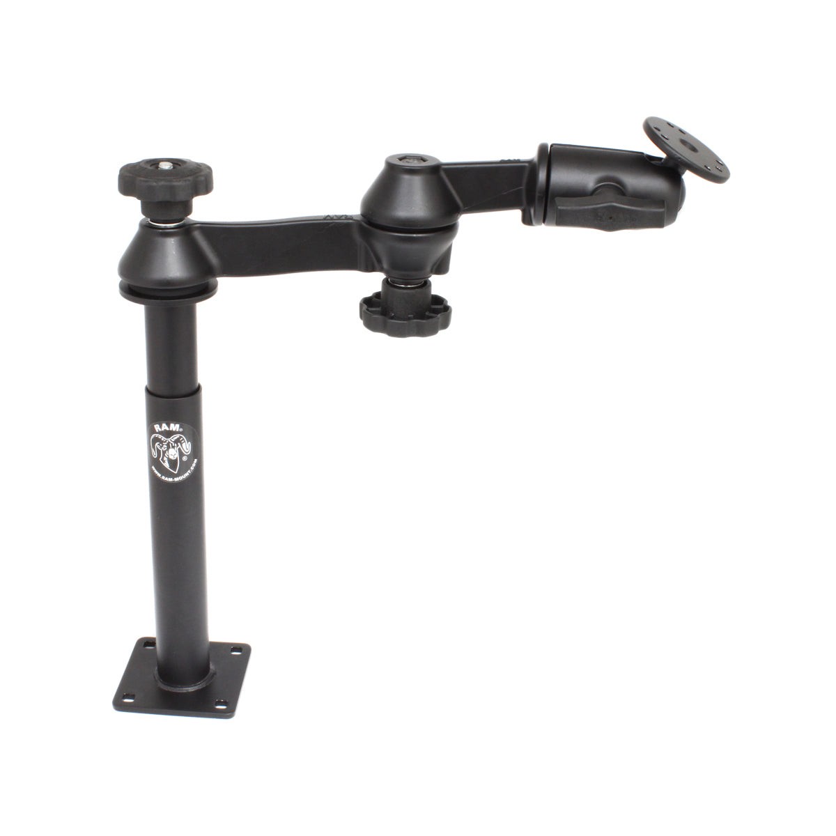 ram-tele-pole-with-8-9-poles-double-swing-arms-round-plate-ram-vp-sw1-89
