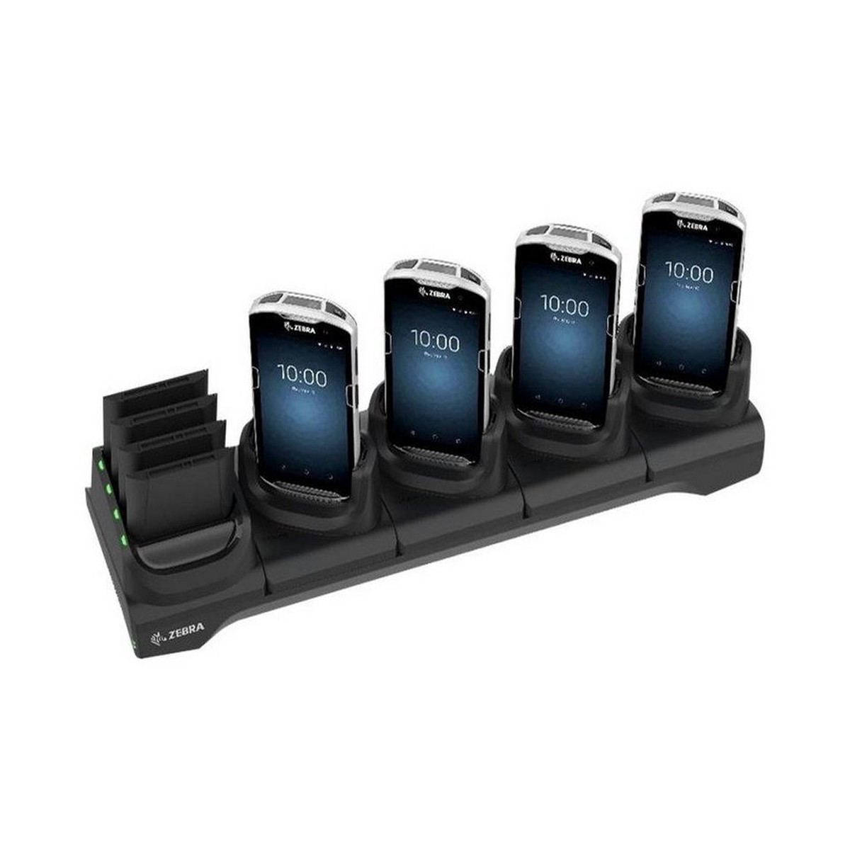 tc51-56-5-slot-charge-only-cradle-with-4-slot-spare-battery-charger-charges-up-to-4-devices-and-up-to-4-spare-batteries-includes-power-supply-and-dc-cable-country-specific-ac-line-cord-sold