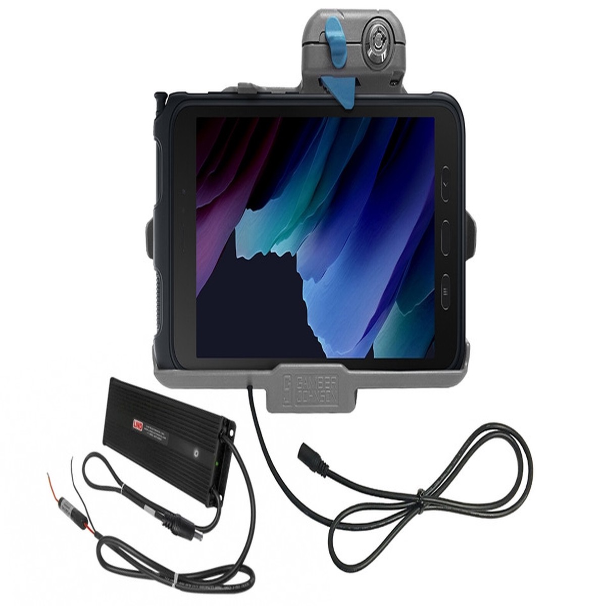 kit-samsung-galaxy-tab-active2-active3-dual-usb-dock-w-mp205-connector-7160-1368-30-and-lind-20-60-vdc-material-handling-isolated-power-adapter-7300-0473-7170-0765-33-7170-0765-33