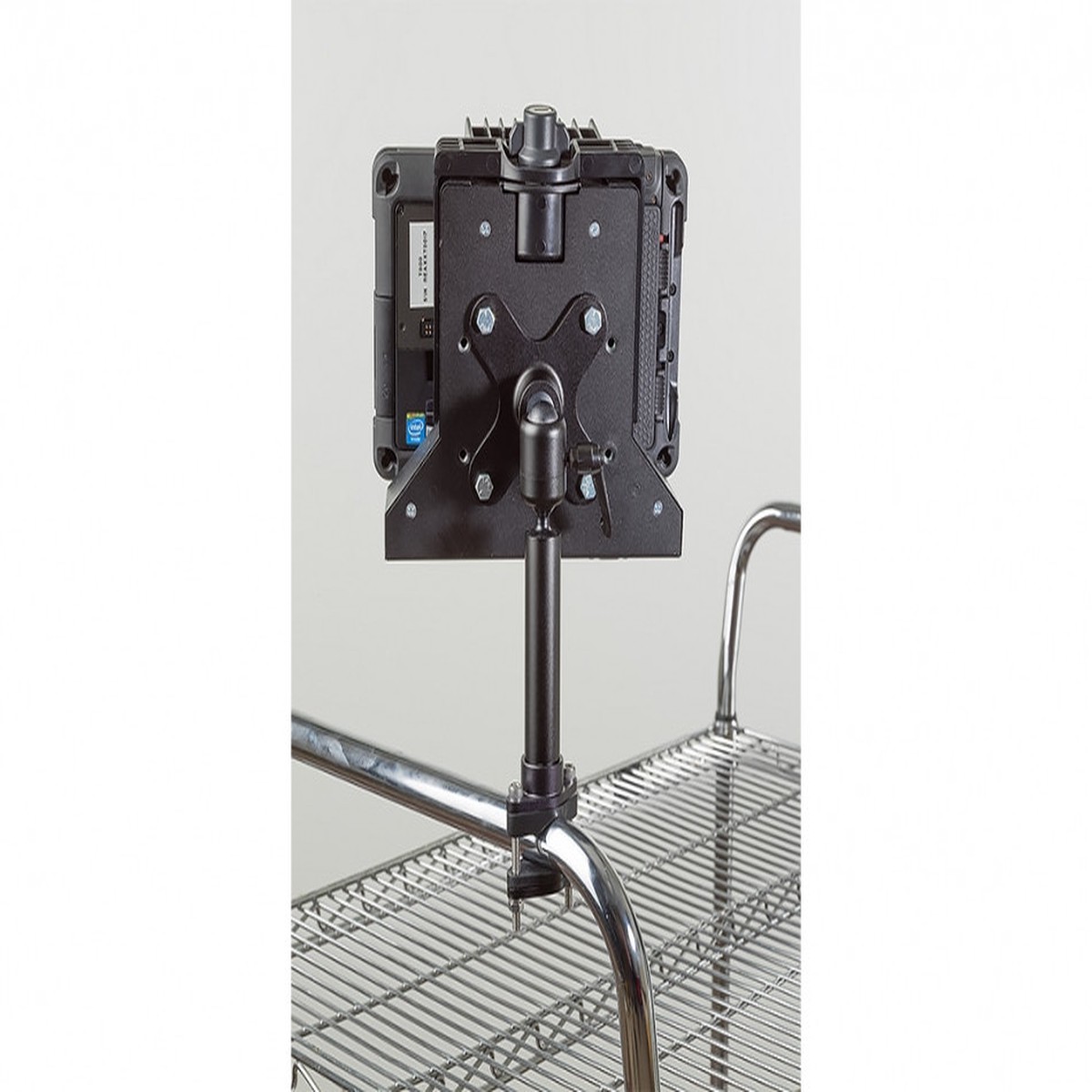 small-pole-mount-includes-7110-1231-pipe-clamp-7110-1234-small-joiner-assembly-14142-100mm-extension-14145-threaded-adapter-14139-vesa-adapter-plate-7170-0594