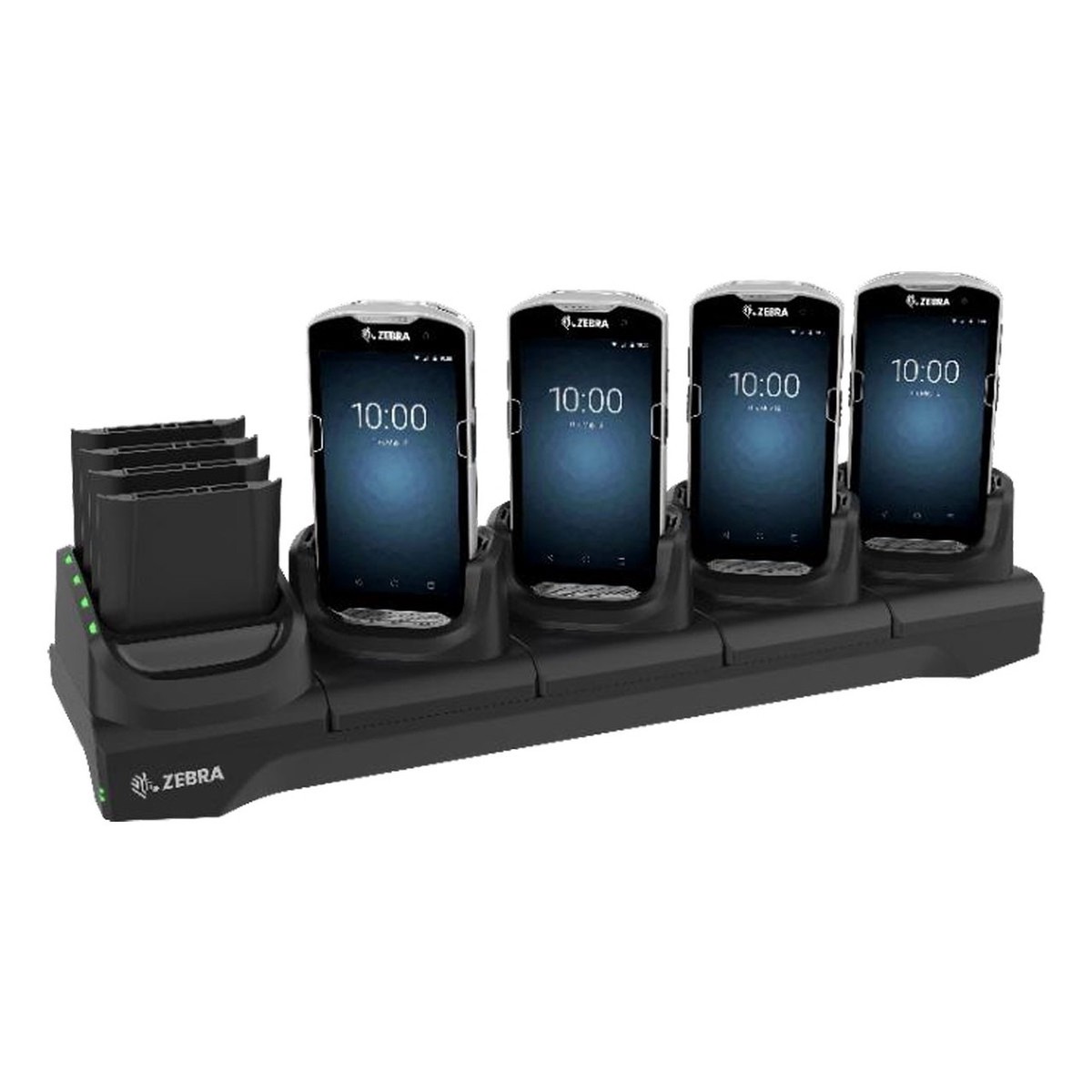 tc7x-5-slot-charge-only-sharecradle-for-five-tc7xs-or-four-tc7xs-with-4-slot-spare-battey-charger-requires-pwr-bga12v108w0ww-country-specific-ac-line-cord-and-dc-line-cord-cbl-dc-382a1-01-all