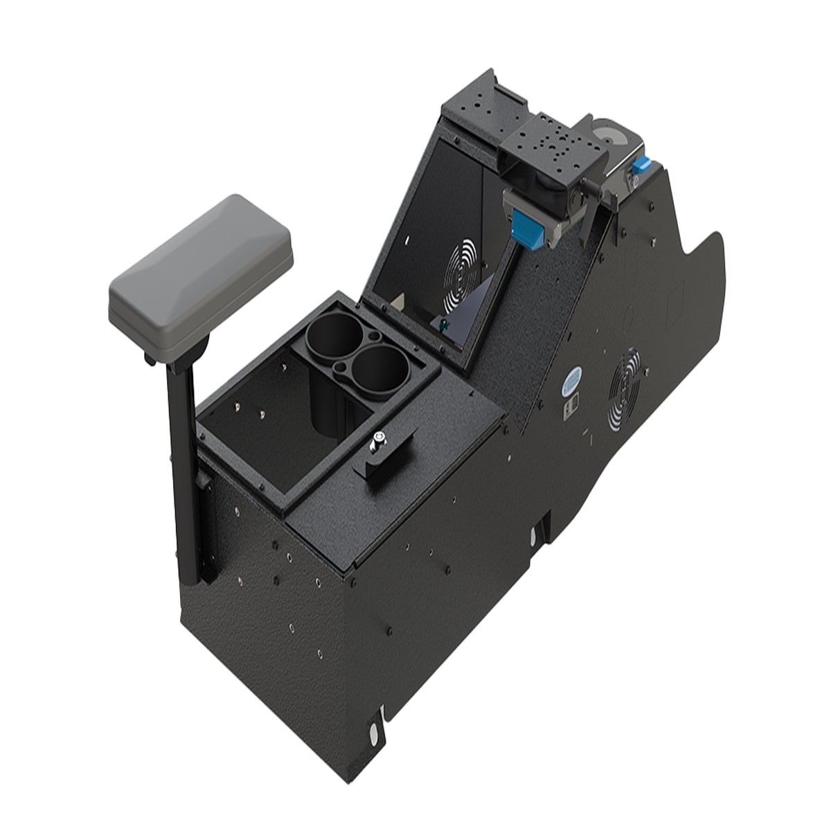 2019-chevrolet-silverado-wide-body-console-box-with-cup-holder-tall-rear-armrest-and-mongoose-xle-9-motion-attachment