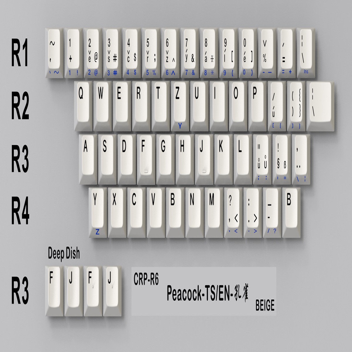 hammerworks-crp-peacock-alphas-54-key-cherry-profile-dye-sub-keycap-set