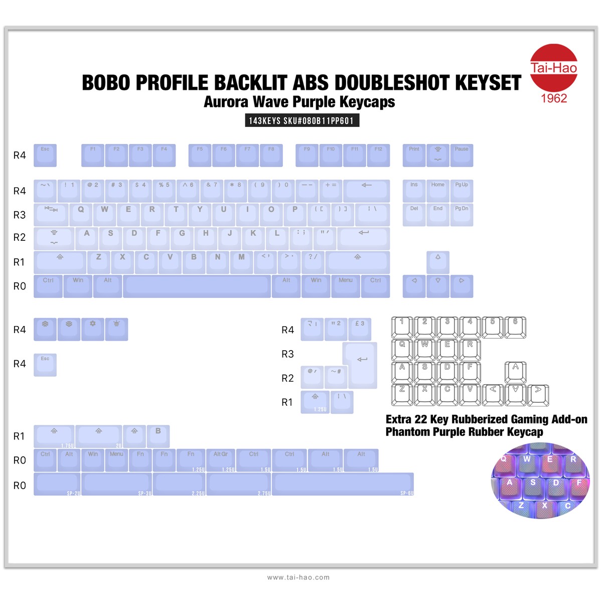 tai-hao-aurora-wave-purple-backlit-143-key-bobo-profile-double-shot-abs-keycap-set