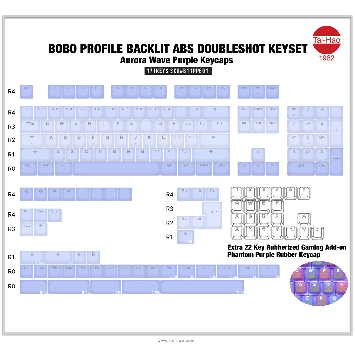 tai-hao-aurora-wave-purple-backlit-171-key-bobo-profile-double-shot-abs-keycap-set