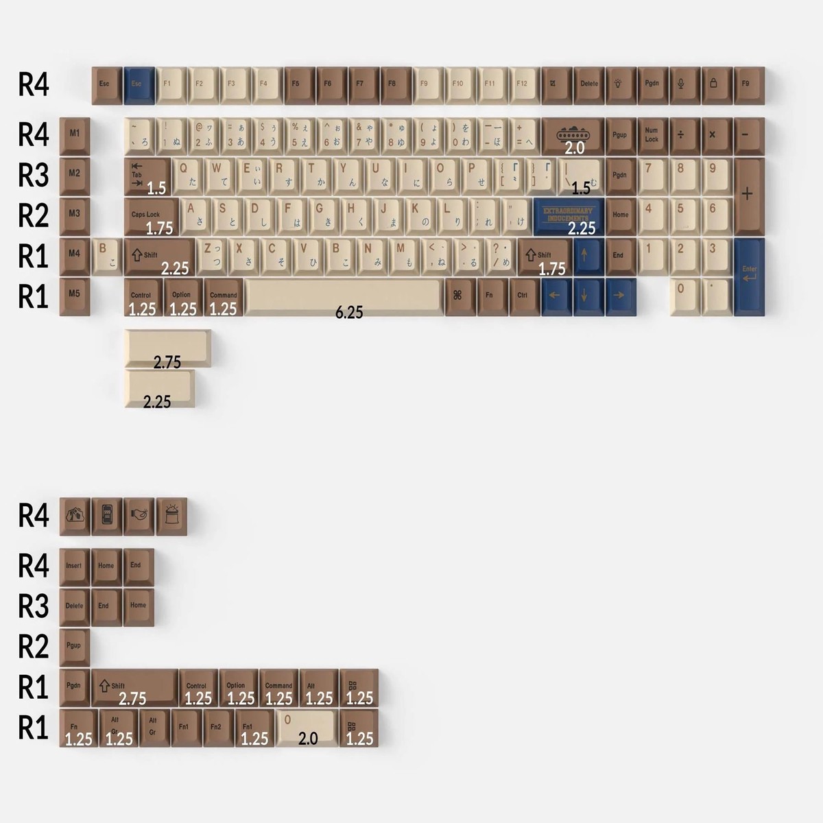 keychron-treasure-hunter-140-key-cherry-profile-dye-sub-pbt-keycap-set