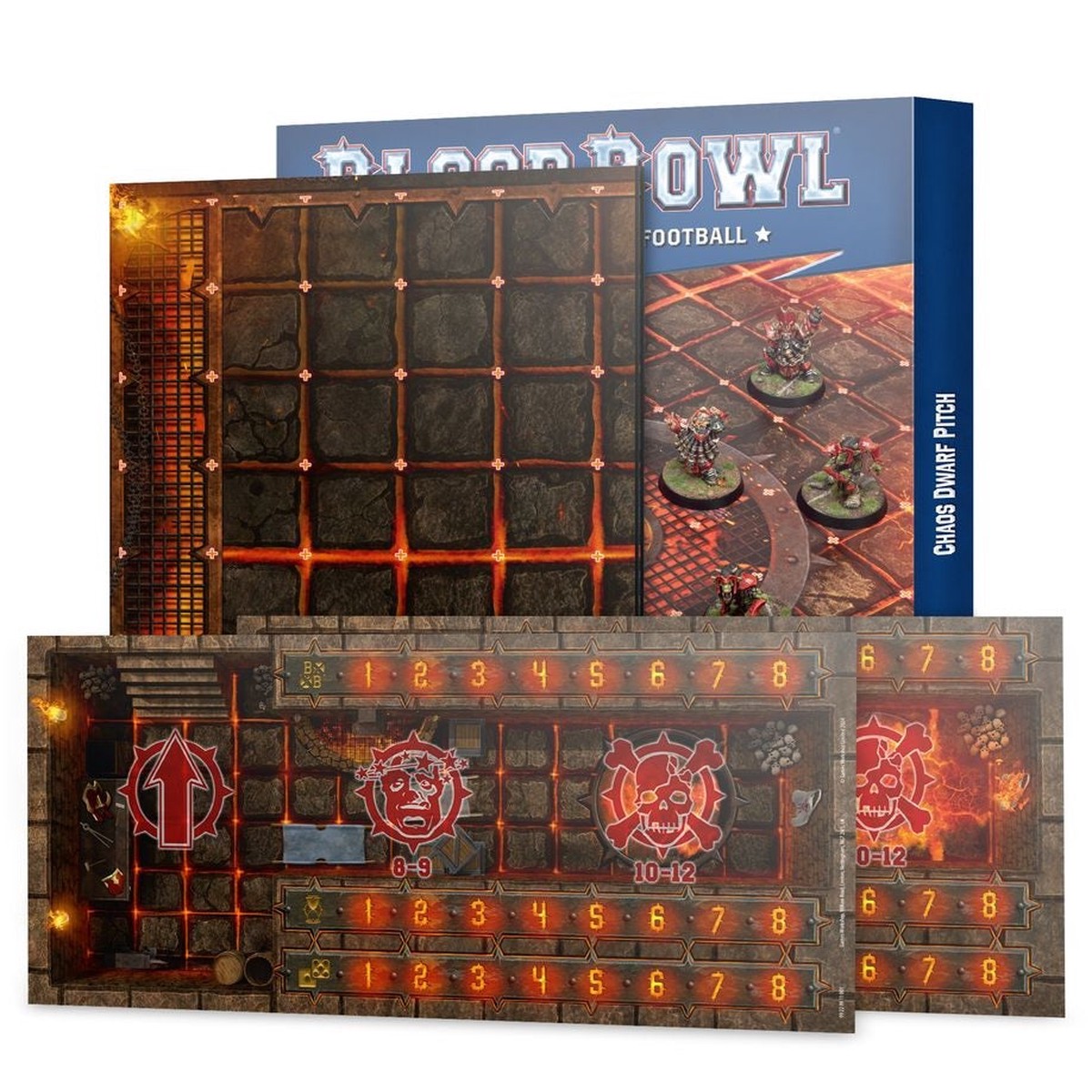 blood-bowl-chaos-dwarf-team-double-sided-pitch-and-dugouts-set