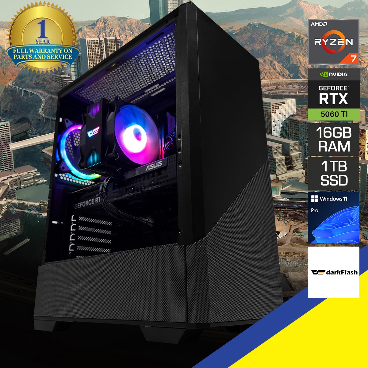 aurora-dlc-31-gray-desktop-gaming-pc-amd-ryzen-7-7700-16gb-2x8gb-ram-1tb-ssd-rtx-5060-ti-windows-11-pro