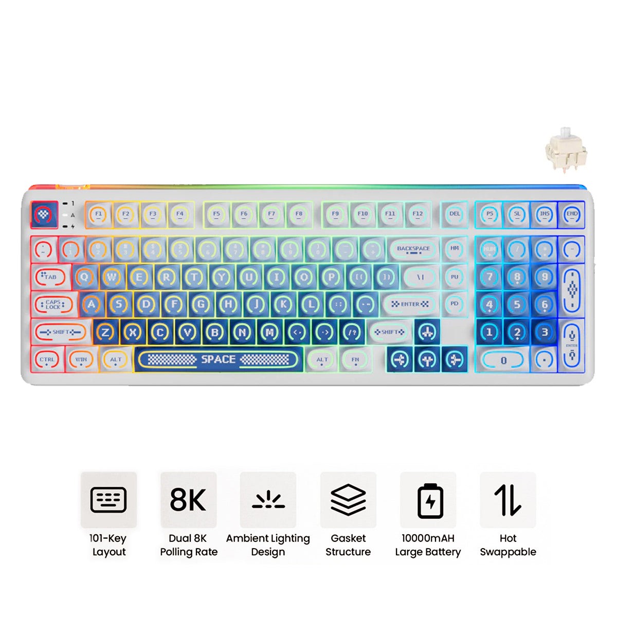 royal-kludge-rk-r99-tri-mode-rgb-101-keys-hot-swappable-mechanical-keyboard-halo-cream-switch