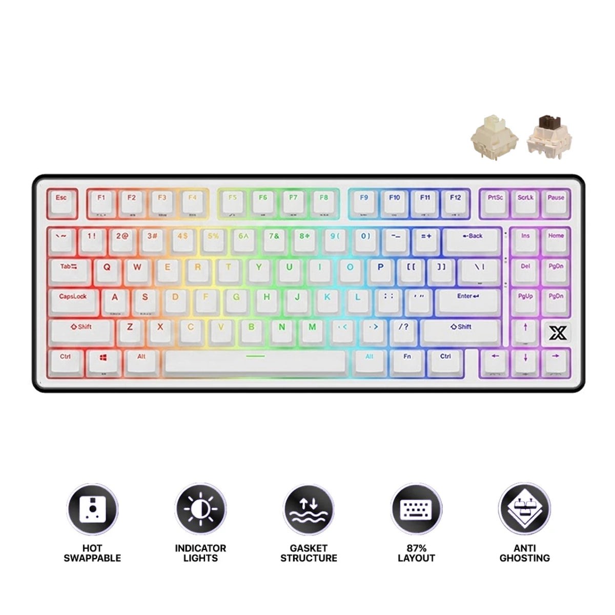 royal-kludge-rk-x87-single-mode-rgb-86-keys-hot-swappable-mechanical-keyboard-black-night-creamy-switch-snowfall-switch