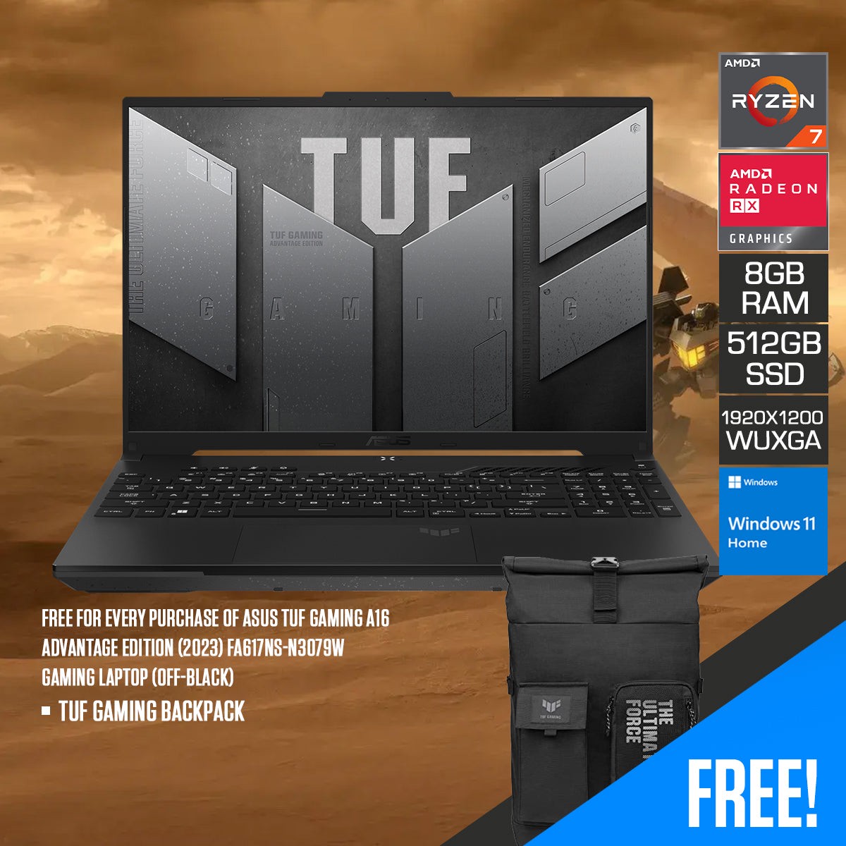 asus-tuf-gaming-a16-advantage-edition-fa617ns-n3079w-gaming-laptop-16-wuxga-165hz-ryzen-7-7735hs-8gb-ram-512gb-ssd-amd-radeon-rx-7600s-windows-11-home-tuf-gaming-backpack