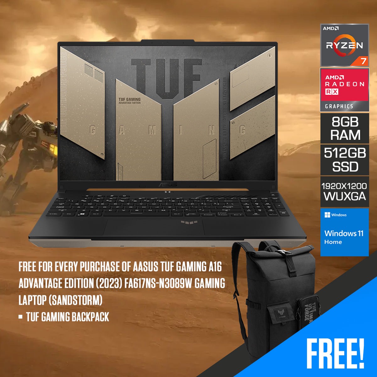 asus-tuf-gaming-a16-advantage-edition-fa617ns-n3089w-gaming-laptop-16-wuxga-165hz-ryzen-7-7735hs-8gb-ram-512gb-ssd-amd-radeon-rx-7600s-windows-11-home-tuf-gaming-backpack