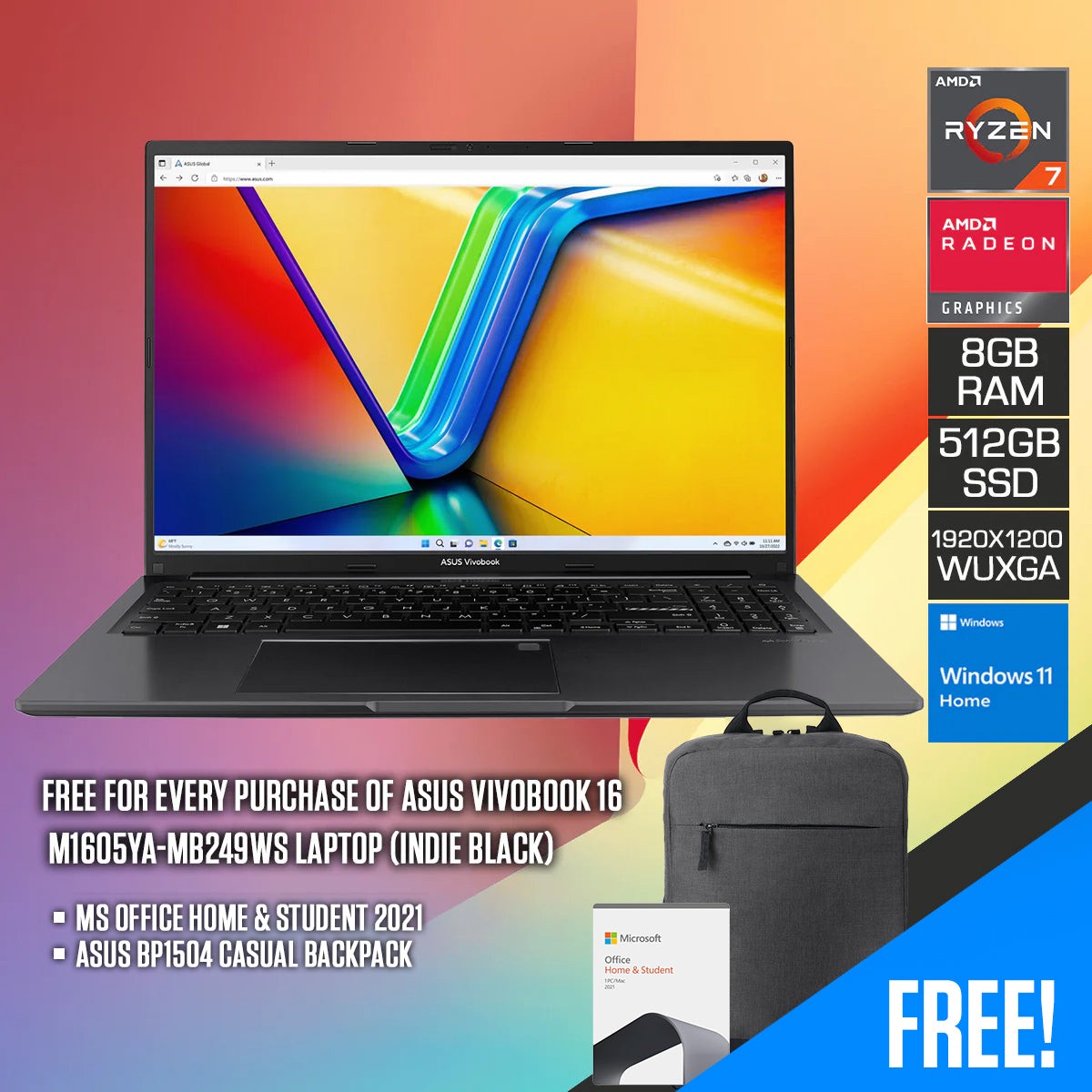 asus-vivobook-16-m1605ya-mb249ws-laptop-16-wuxga-ryzen-7-7730u-8-gb-ram-512-gb-ssd-amd-radeon-graphics-windows-11-home-ms-office-home-student-2021-asus-bp1504-casual-backpack
