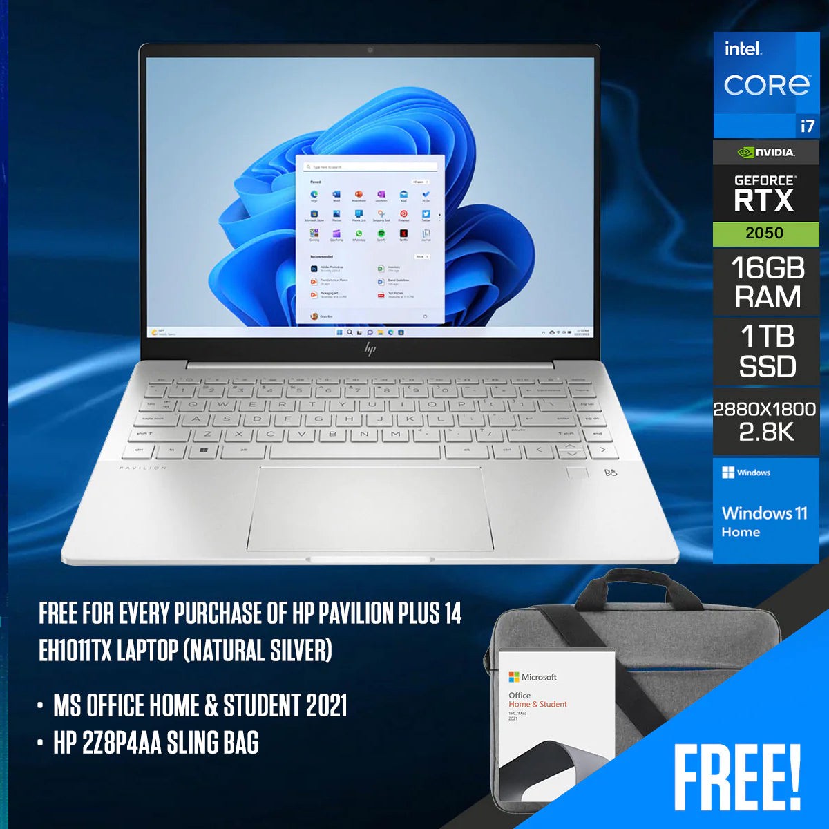 hp-pavilion-plus-14-eh1011tx-laptop-natural-silver-14-oled-2880x1800-i7-1335u-16gb-ram-512gb-ssd-rtx-2050-windows-11-home-ms-office-home-student-2021-hp-2z8p4aa-sling-bag