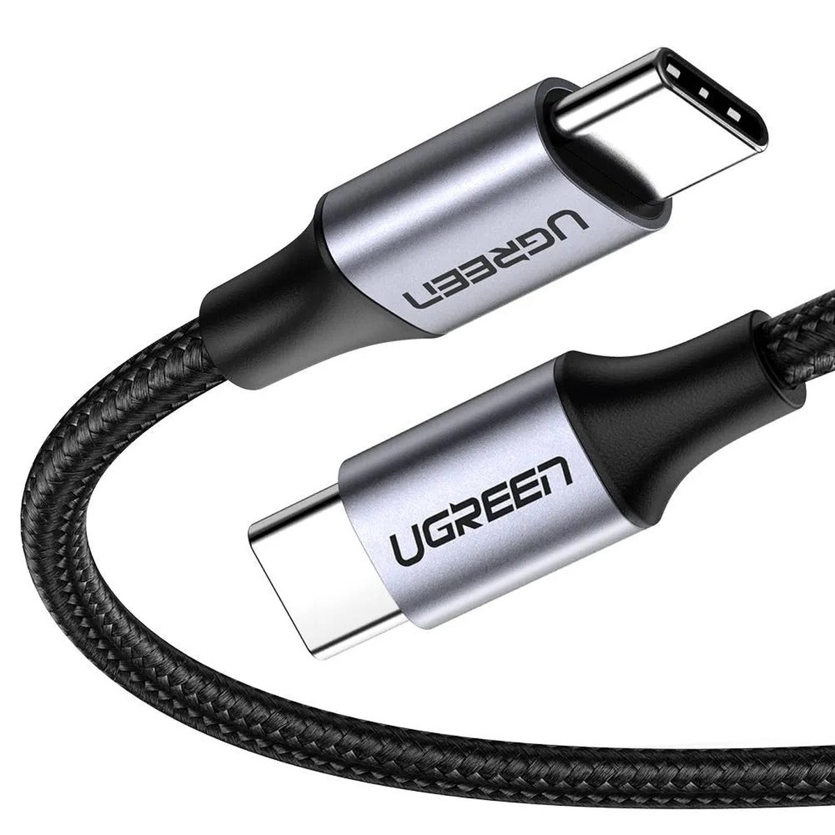 ugreen-usb-c-2-0-male-to-usb-c-2-0-male-3a-data-cable-2m-gray-black-us261-50152