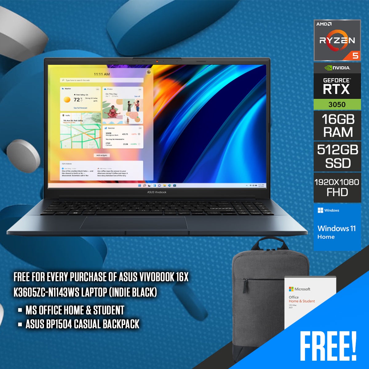asus-vivobook-pro-15-m6500qc-hn165ws-laptop-15-6-fhd-ryzen-5-5600h-16gb-ram-512gb-ssd-rtx-3050-windows-11-home-ms-office-home-student-2021-asus-bp1504-casual-backpack