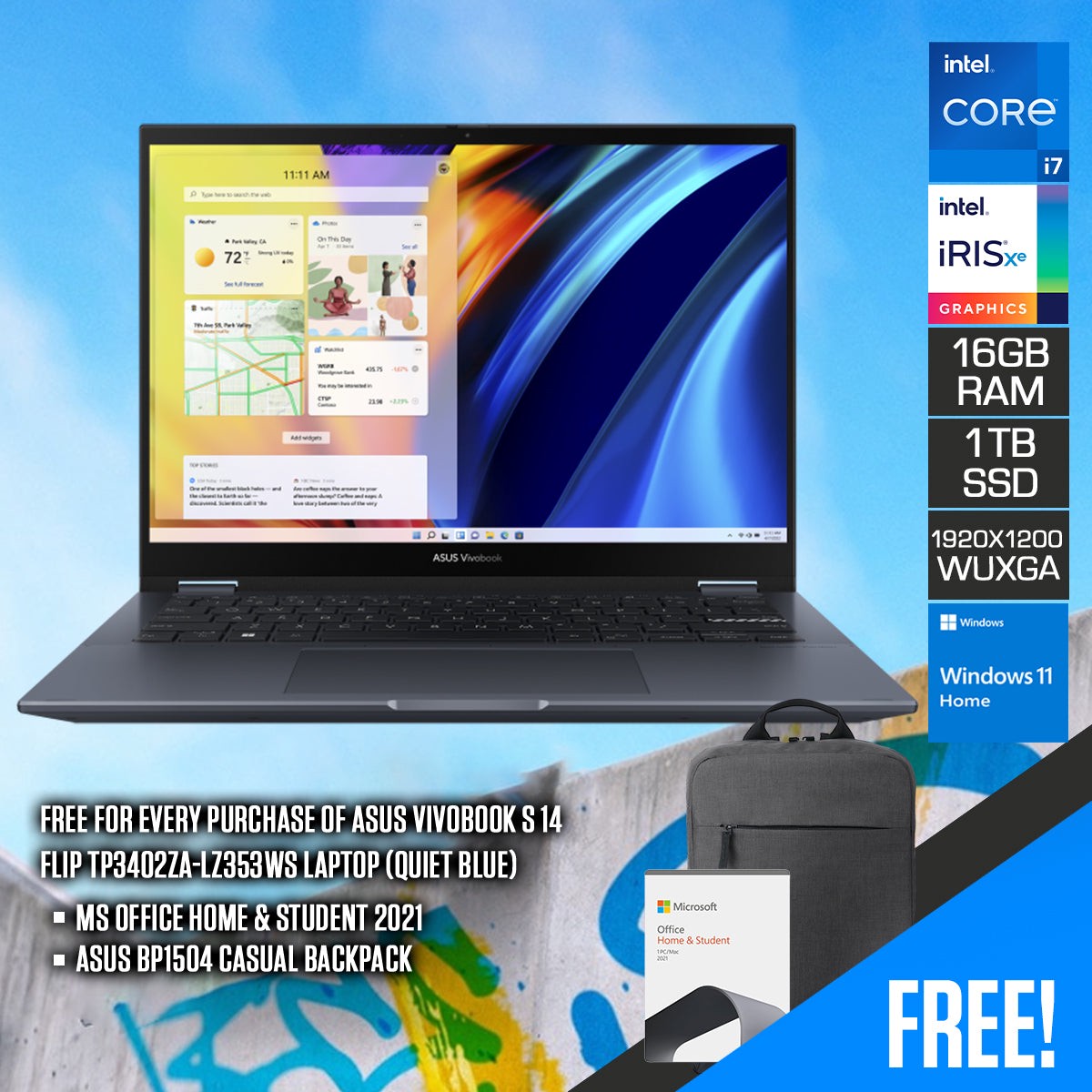 asus-vivobook-s-14-flip-tp3402za-lz353ws-laptop-14-i7-12700h-16gb-ram-1tb-ssd-intel-iris-xe-graphics-windows-11-home-ms-office-home-student-2021-asus-bp1504-casual-backpack