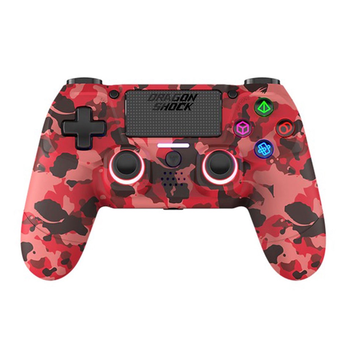 dragonwar-dragon-shock-mizar-wireless-controller-compatible-for-ps4-pc-mobile-camo-red-dscps4-rc