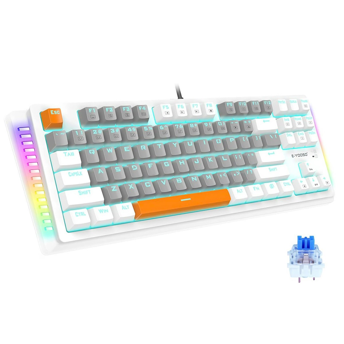 e-yooso-k-620-single-light-with-rgb-side-light-87-keys-mechanical-keyboard-grey-white-blue-switch