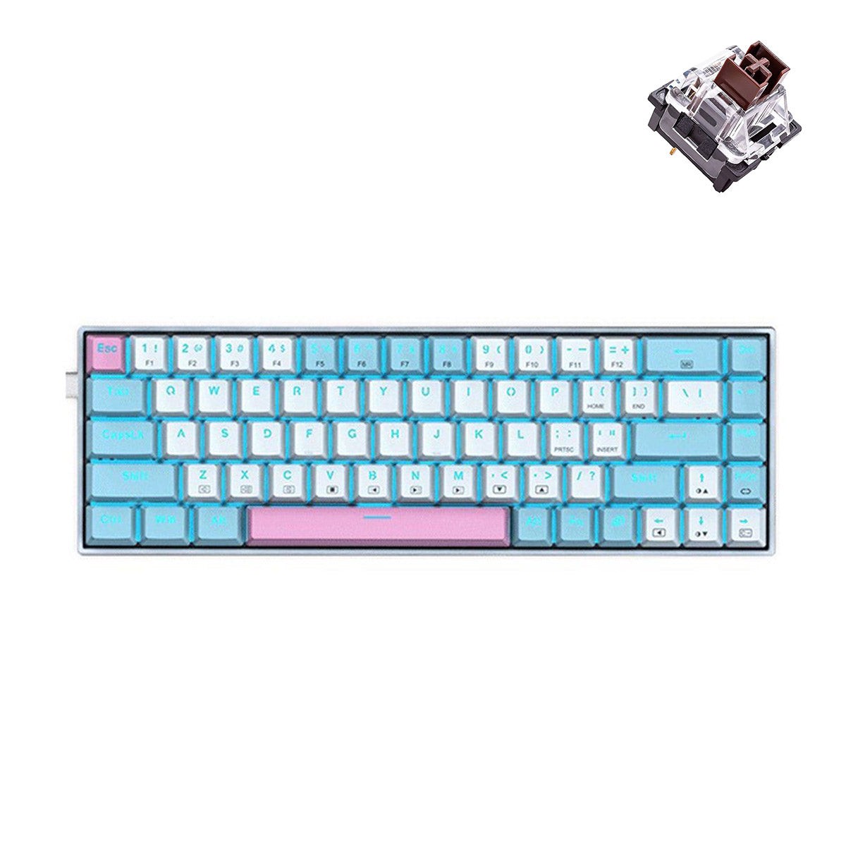 e-yooso-z-686-ice-blue-single-light-68-keys-wired-mechanical-keyboard-white-blue-brown-switch
