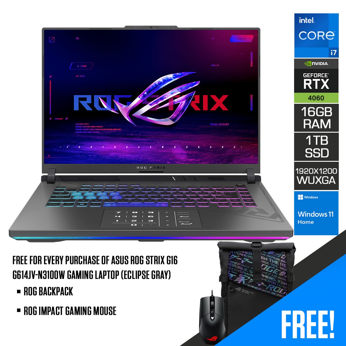 asus-rog-strix-g16-g614jv-n3100w-gaming-laptop-eclipse-gray-16-fhd-1920-x-1200-wuxga-i7-13650hx-16gb-ram-1tb-ssd-rtx-4060-windows-11-home-rog-backpack-rog-impact-gaming-mouse