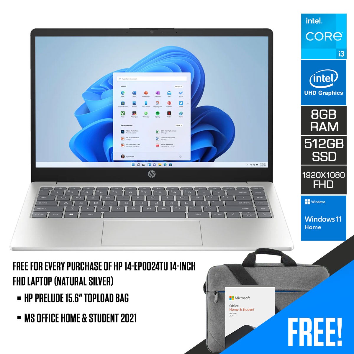 hp-14-ep0024tu-laptop-14-fhd-intel-core-i3-n305-8gb-ddr4-512gb-ssd-intel-uhd-graphics-windows-11-home-ms-office-home-student-2021-hp-prelude-15-6-topload-bag
