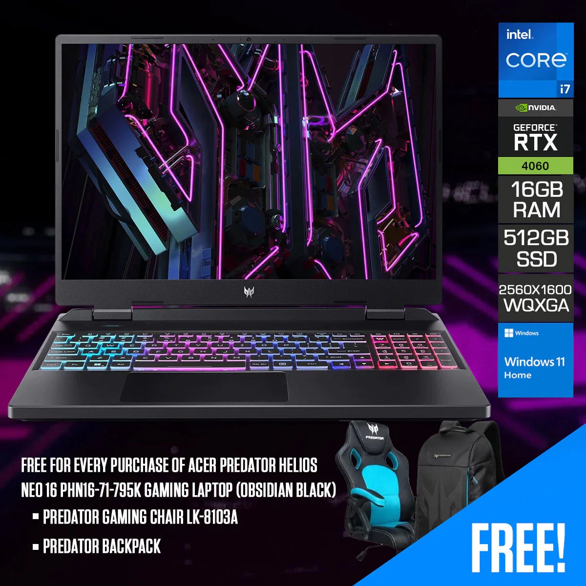 acer-predator-helios-neo-16-phn16-71-795k-gaming-laptop-16-wqxga-165hz-i7-13700hx-16gb-ram-512gb-ssd-rtx-4060-windows-11-home-predator-backpack-predator-gaming-chair-lk-8103a