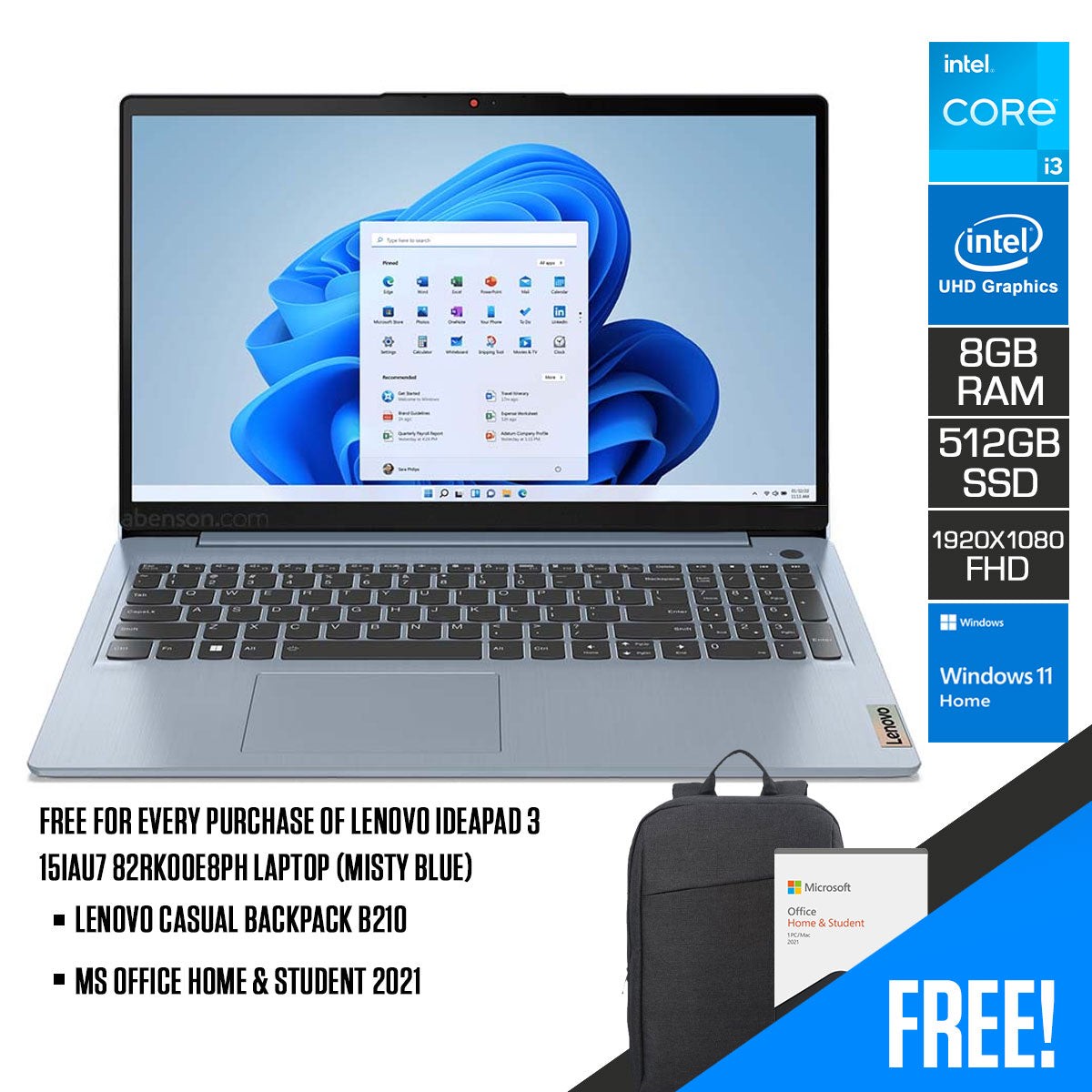 lenovo-ideapad-3-15iau7-82rk00e8ph-laptop-15-6-fhd-i3-1215u-8gb-ram-512gb-ssd-intel-uhd-graphics-windows-11-home-ms-office-home-student-2021-lenovo-casual-backpack-b210