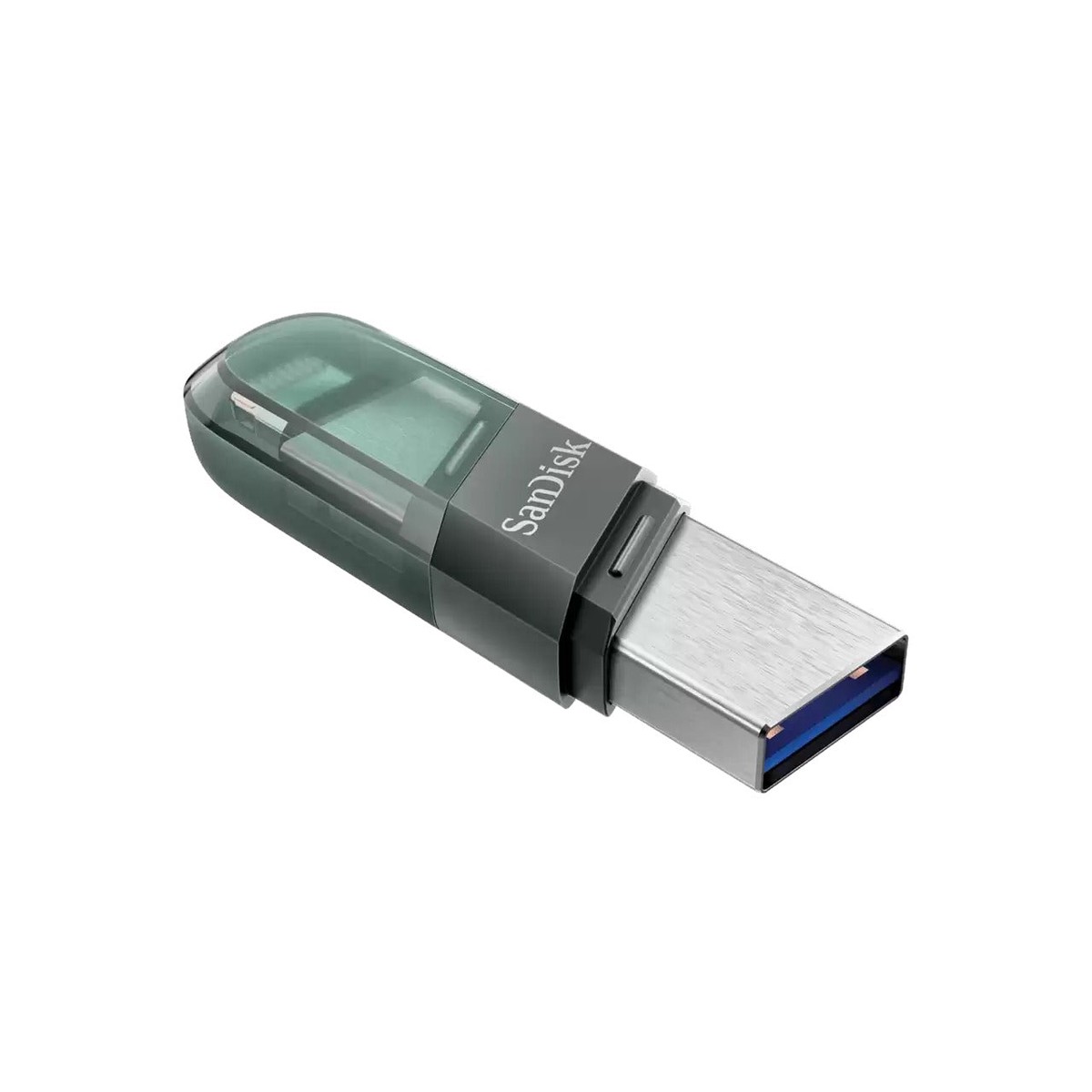 sandisk-ixpand-flip-64gb-2-in-1-flash-drive-with-lightning-usb-a-connectors-for-iphone-ipad-black-green-sdix90n-064g-gn6nn