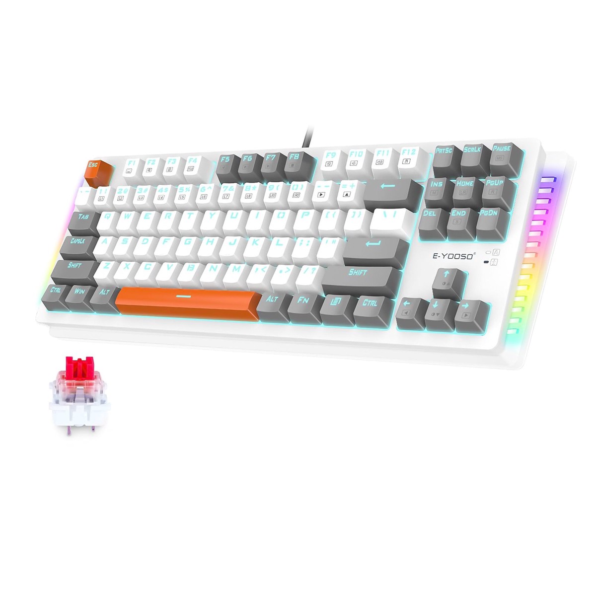 e-yooso-k-620-single-light-with-rgb-side-light-87-keys-mechanical-keyboard-white-gray-red-switch