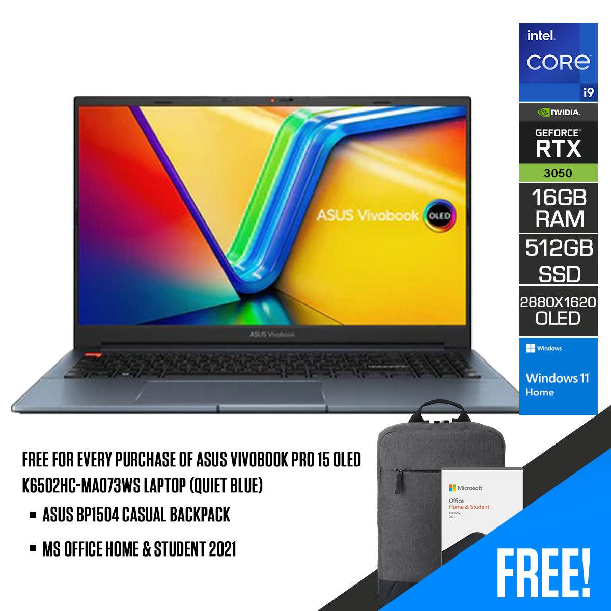 asus-vivobook-pro-15-oled-k6502hc-ma073ws-laptop-15-6-2-8k-i9-11900h-16gb-ram-512gb-ssd-rtx-3050-windows-11-home-ms-office-home-student-2021-asus-bp1504-casual-backpack