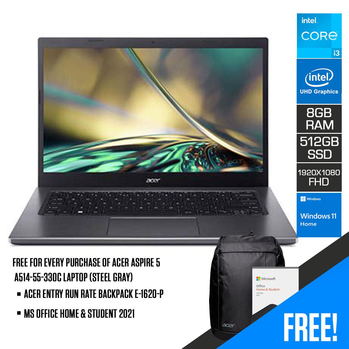 acer-aspire-5-a514-55-330c-laptop-steel-gray-14-fhd-1920-x-1080-i3-1215u-8gb-ram-512gb-ssd-intel-uhd-graphics-windows-11-home-acer-entry-run-rate-backpack-e-1620-p