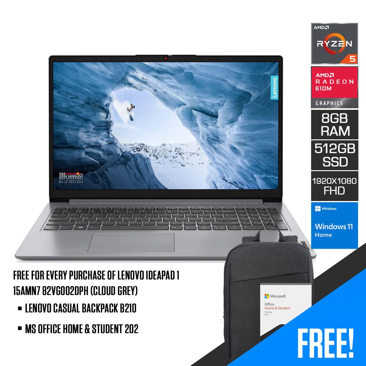 lenovo-ideapad-1-15amn7-82vg002dph-15-6-fhd-ryzen-5-7520u-8gb-ram-512gb-ssd-radeon-610m-windows-11-home-ms-office-home-student-2021-lenovo-casual-backpack-b210