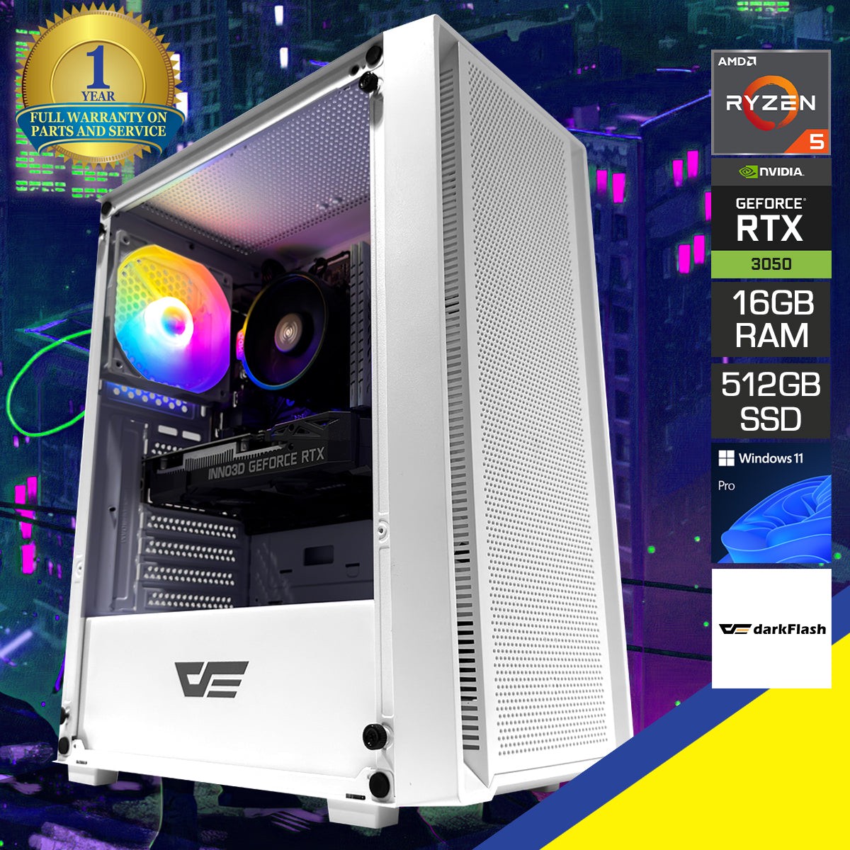 alpha-a305-tg-white-desktop-gaming-pc-amd-ryzen-5-5500-16gb-2x8gb-ram-512gb-ssd-rtx-3050-windows-11-pro