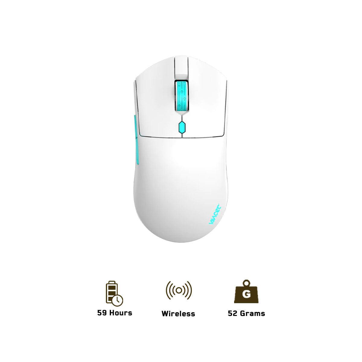 vancer-gemini-castor-wireless-gaming-mouse-white