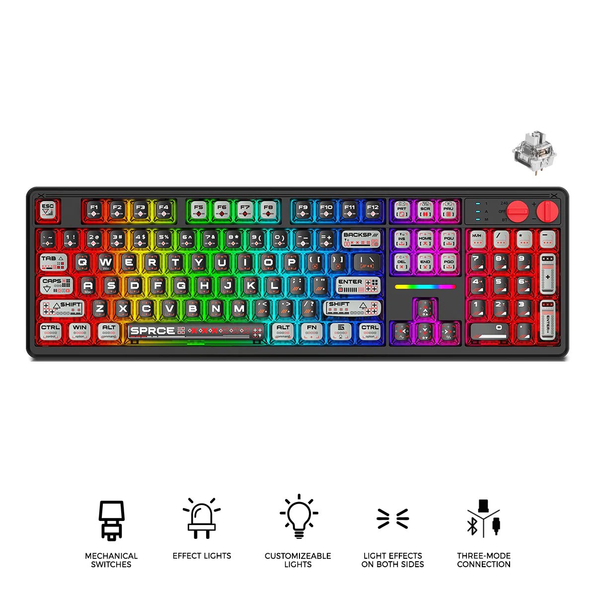 e-yooso-z-104-rgb-tri-mode-mechanical-keyboard-transparent-black-grey-silverwood-switch