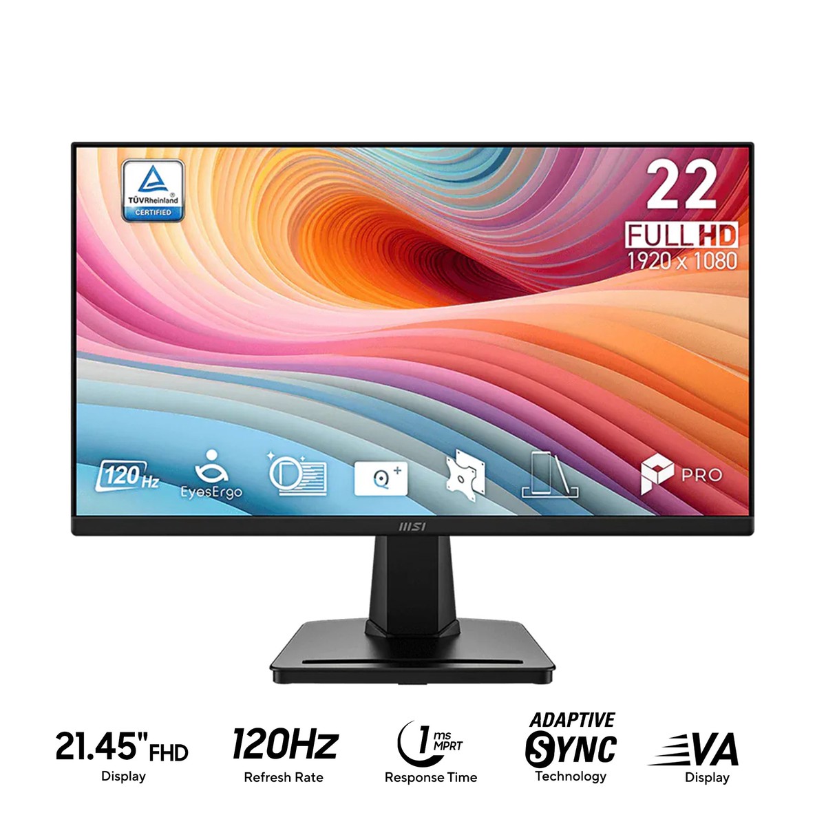 msi-pro-mp225-e12vl-21-45-fhd-1920x1080-120hz-1ms-mprt-4ms-gtg-va-adaptive-sync-business-productivity-monitor-with-tilt-adjustment