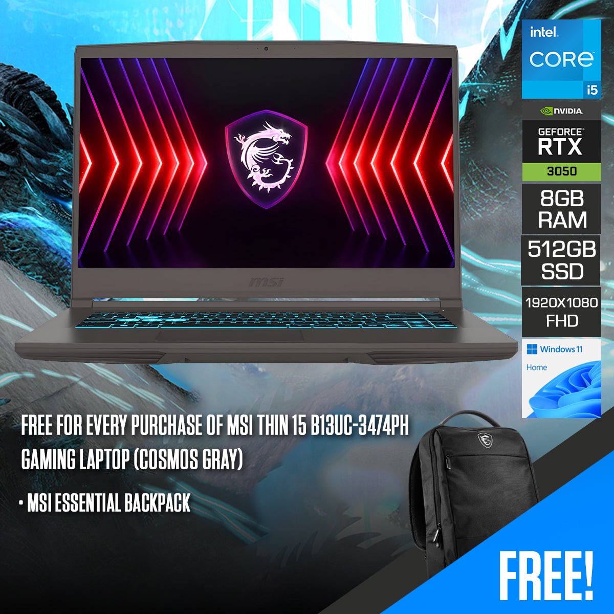 msi-thin-15-b13uc-3474ph-gaming-laptop-cosmos-gray-15-6-fhd-1920x1080-144hz-ips-i5-13420h-8gb-ram-512gb-ssd-rtx-3050-windows-11-home-msi-essential-backpack