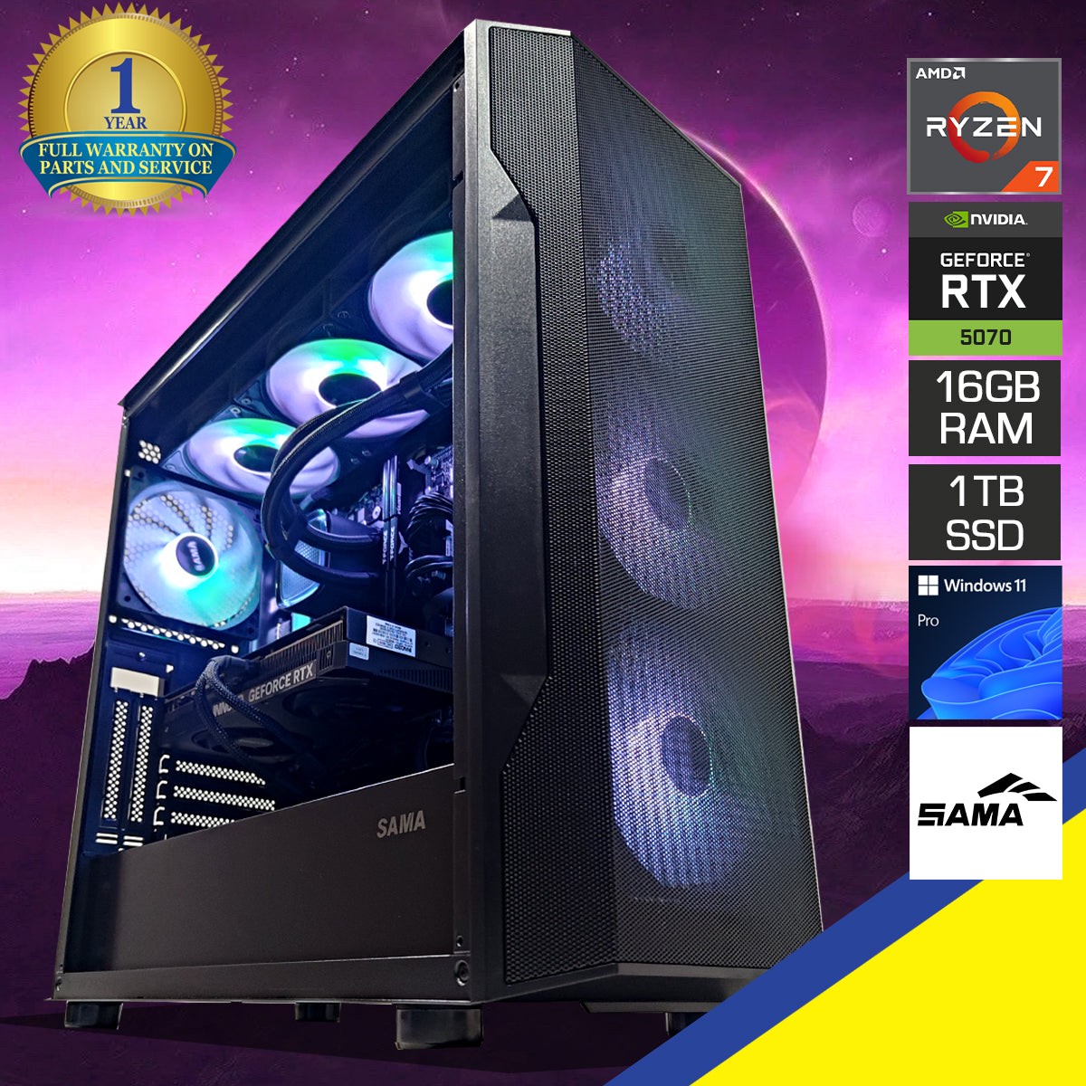 sophos-s40-black-desktop-gaming-pc-amd-ryzen-7-9700x-16gb-ram-1tb-ssd-rtx-5070-windows-11-pro