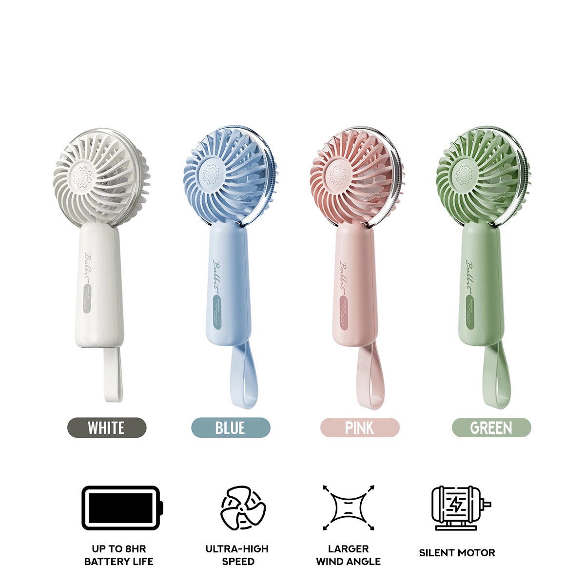 vyvylabs-babbit-handheld-mini-fan-1200mah-white-blue-pink-green-vkl01-wh-vkl01-bl-vkl01-pk-vkl01-gr