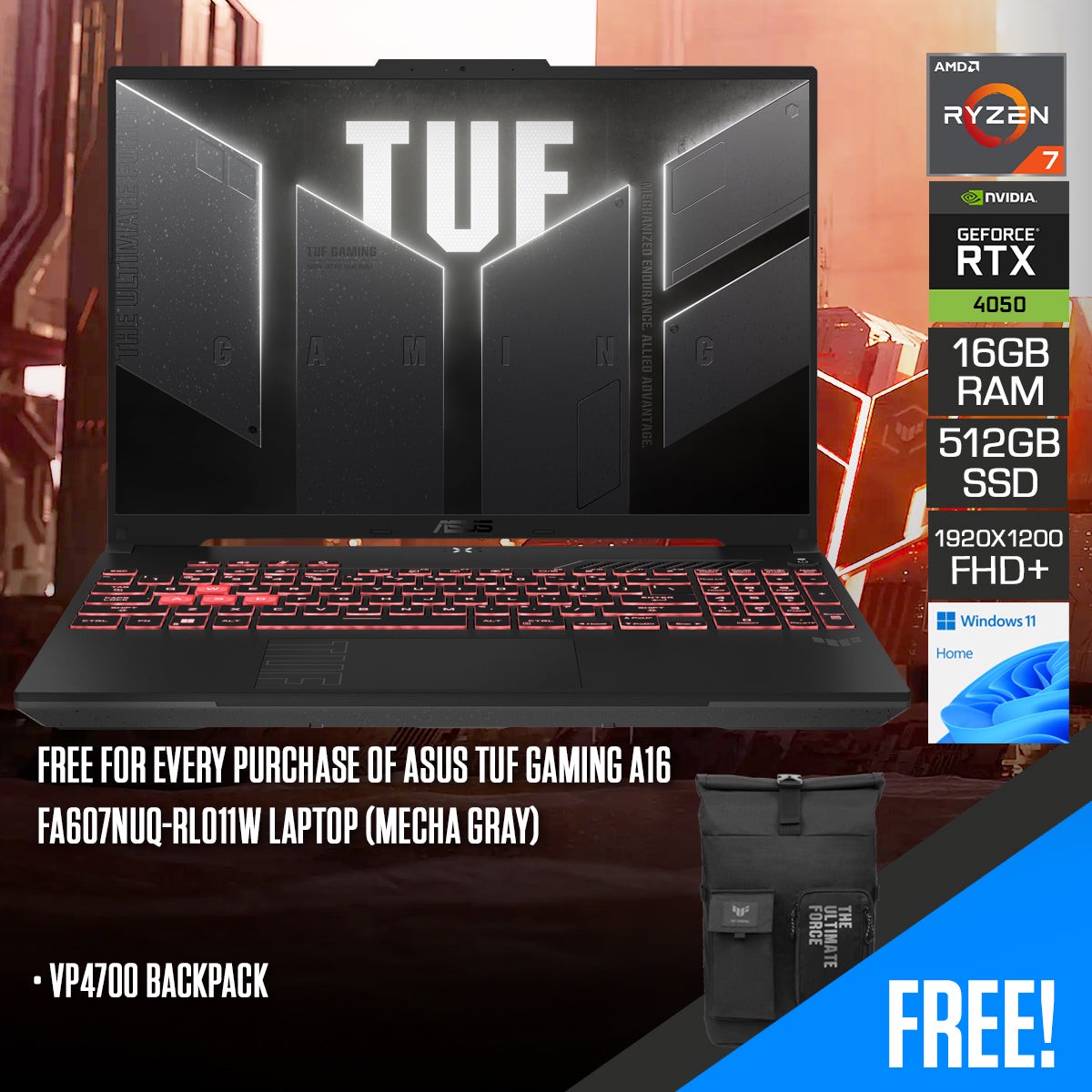 asus-tuf-gaming-a16-fa607nuq-rl011w-laptop-mecha-gray-16-fhd-1920x1200-144hz-wuxga-ryzen-7-170-16gb-ram-512gb-ssd-rtx-4050-windows-11-home-asus-vp4700-backpack