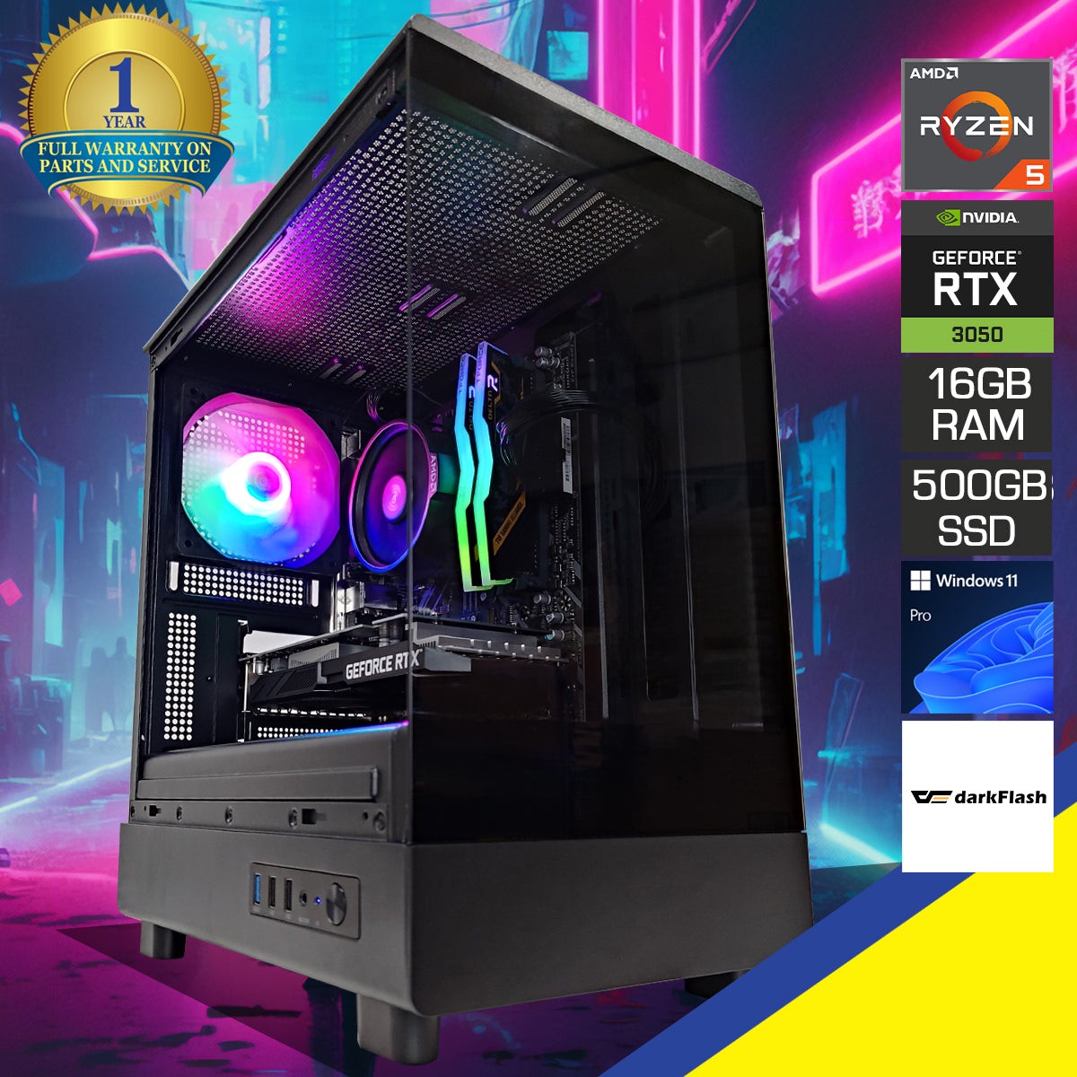 alpha-db330m-black-desktop-gaming-pc-amd-ryzen-5-5500-16gb-ram-500gb-ssd-rtx-3050-windows-11-pro