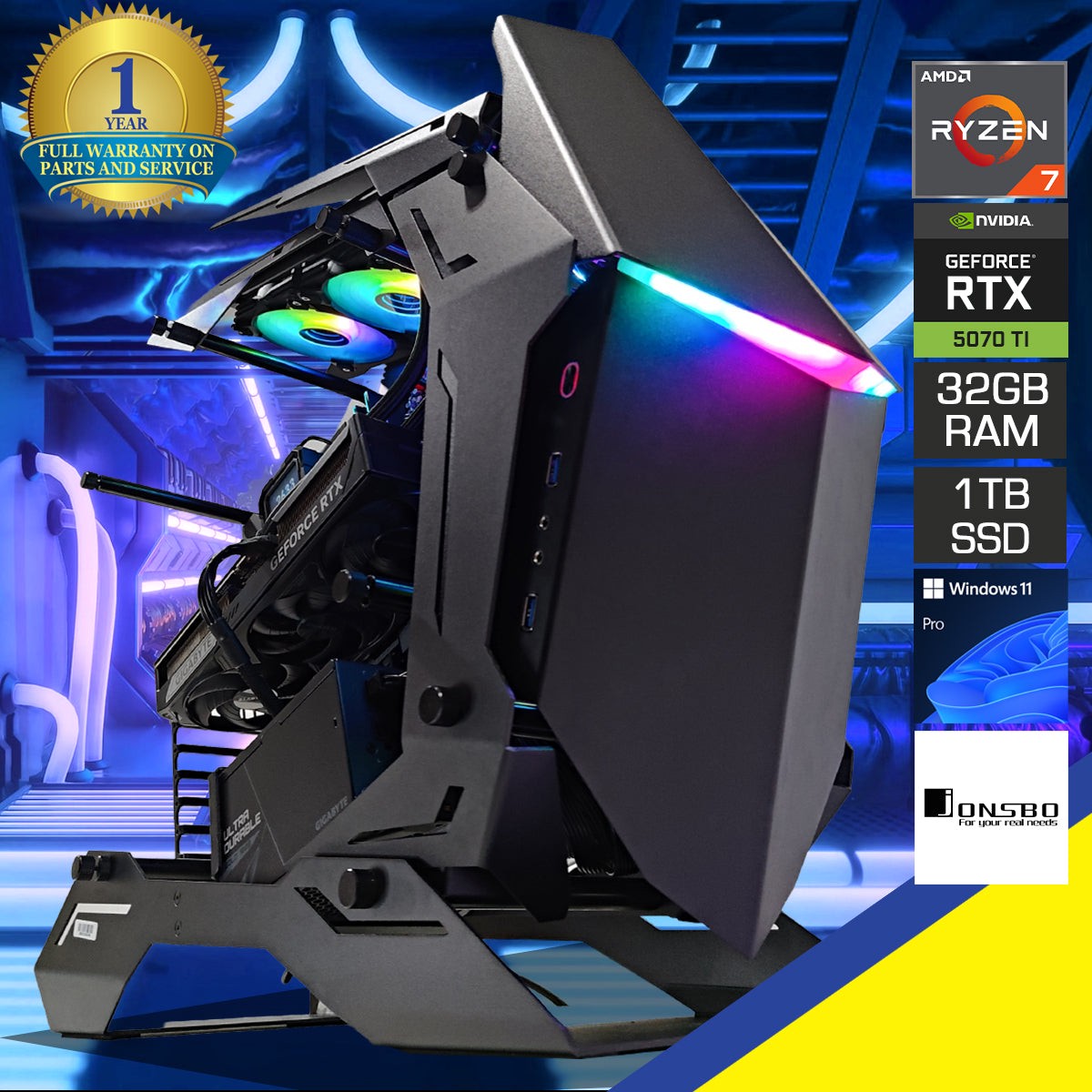 ultra-mod-3-black-desktop-gaming-pc-amd-ryzen-7-9800x3d-32gb-ram-1tb-ssd-rtx-5070-ti-windows-11-pro