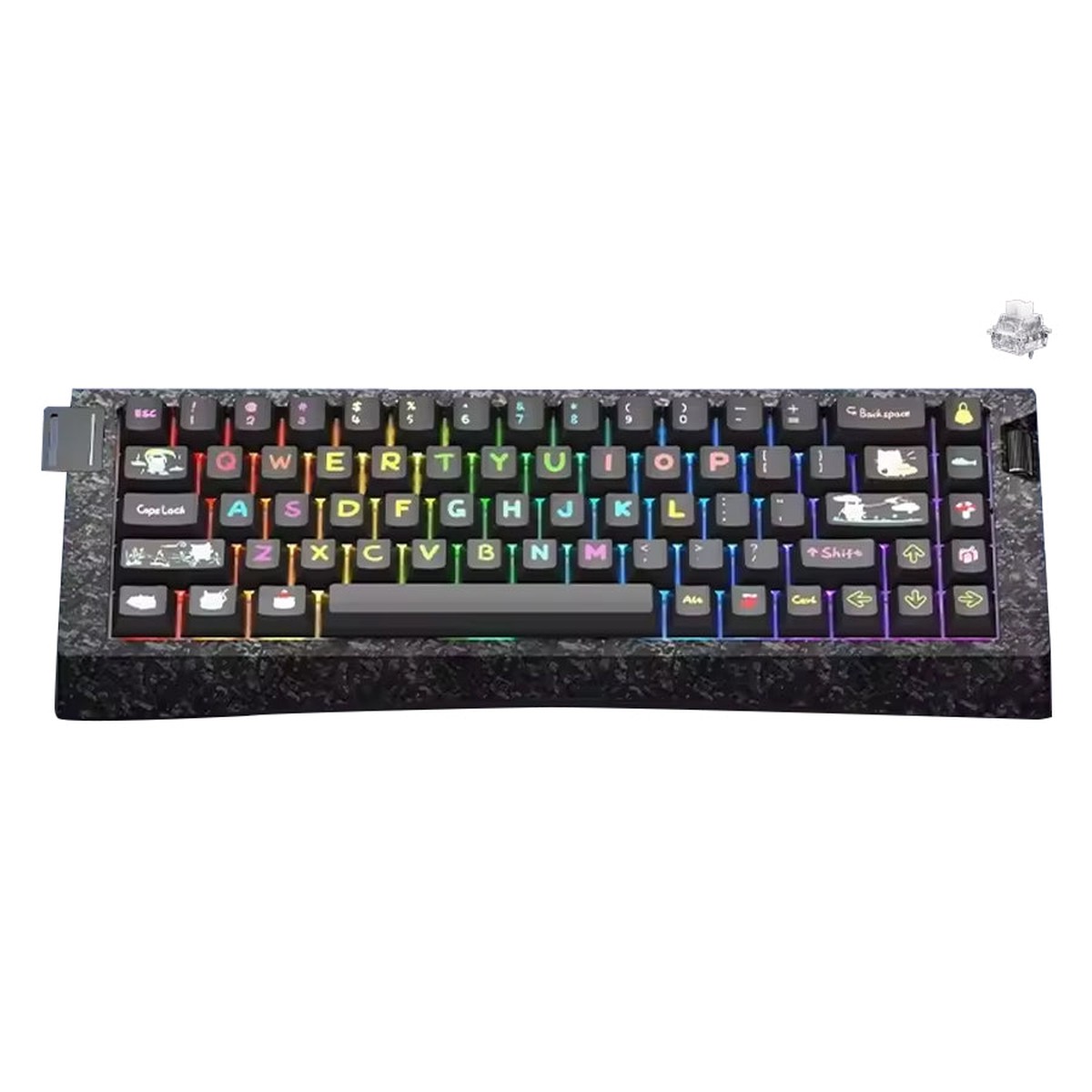 ajazz-ak680-v3-rgb-wired-68-keys-magnetic-keyboard-black-transparent-neon-chroma-thunder-shadow-magnetic-switch
