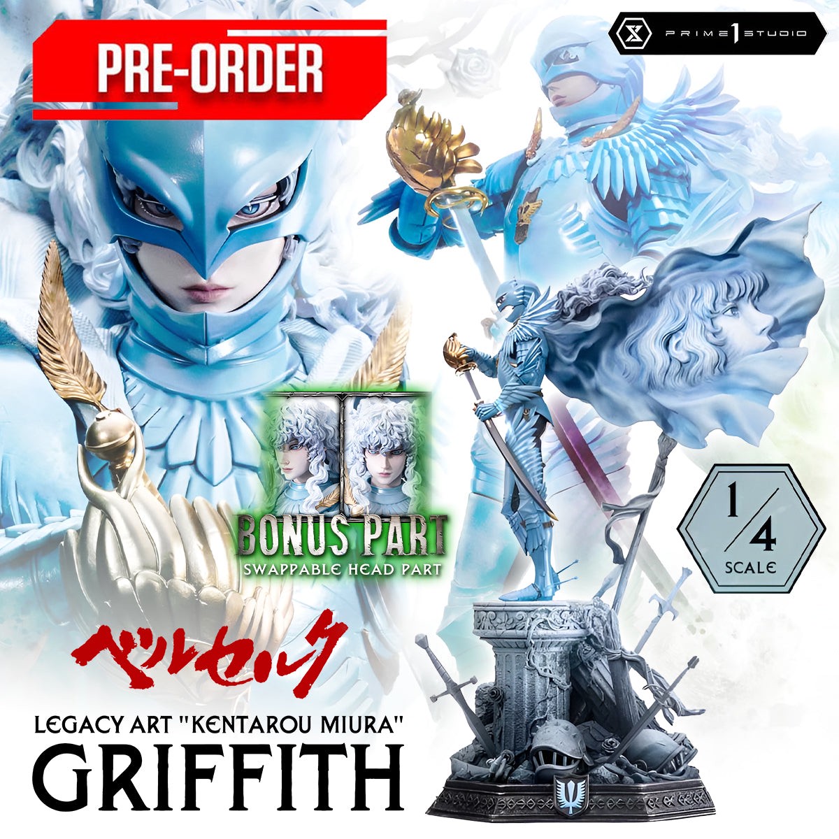 legacy-art-kentarou-miura-berserk-griffith-1-4-scale-bonus-version-labr-06s-pre-order-downpayment