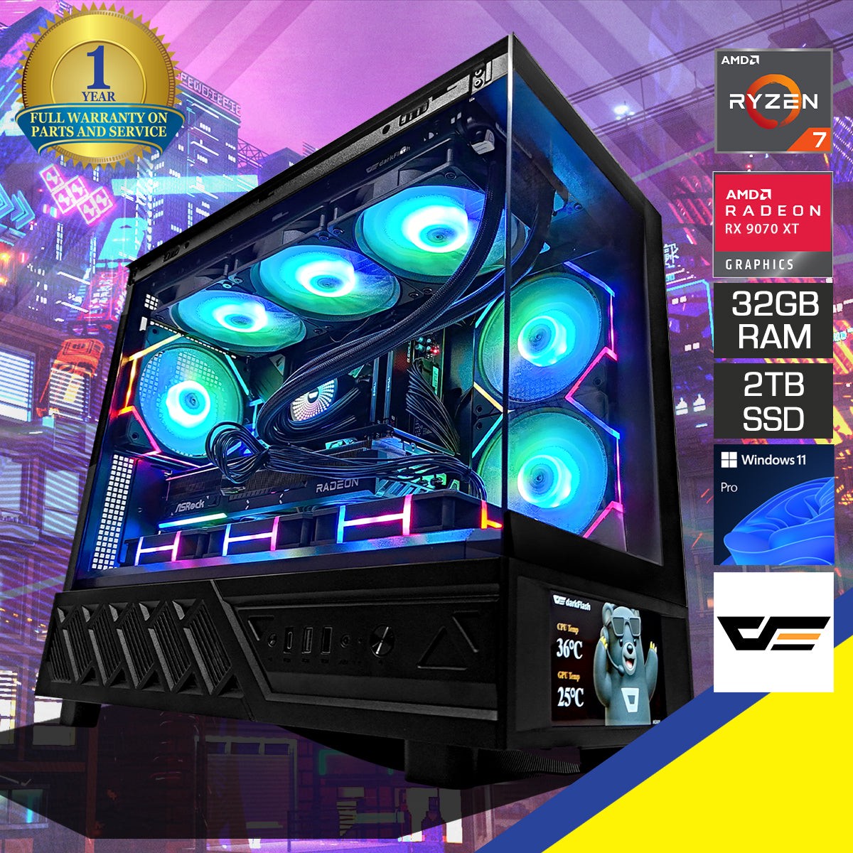 ultra-ds950mv-black-desktop-gaming-pc-amd-ryzen-7-9800x3d-32gb-2x16gb-ram-2tb-ssd-rx-9070-xt-windows-11-pro
