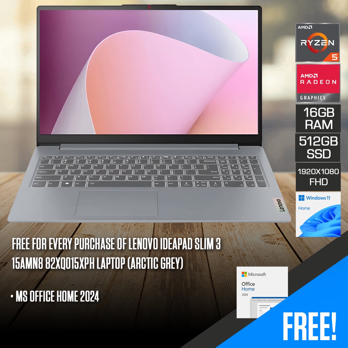 lenovo-ideapad-slim-3-15amn8-82xq015xph-laptop-arctic-grey-15-6-fhd-1920x1080-tn-ryzen-5-7520u-16gb-ram-512gb-ssd-amd-radeon-610m-graphics-windows-11-home-ms-office-home-2024